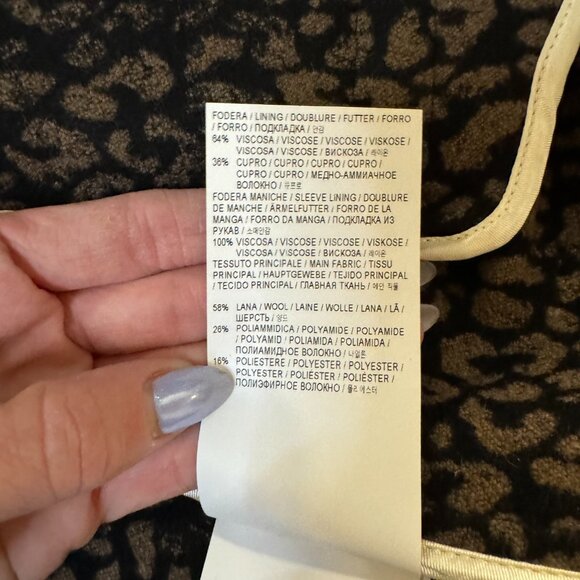 NWT Golden Goose Leopard Print Wool Coat - CURRENT SEASON - Brown, Sz 42 - Picture 12 of 16